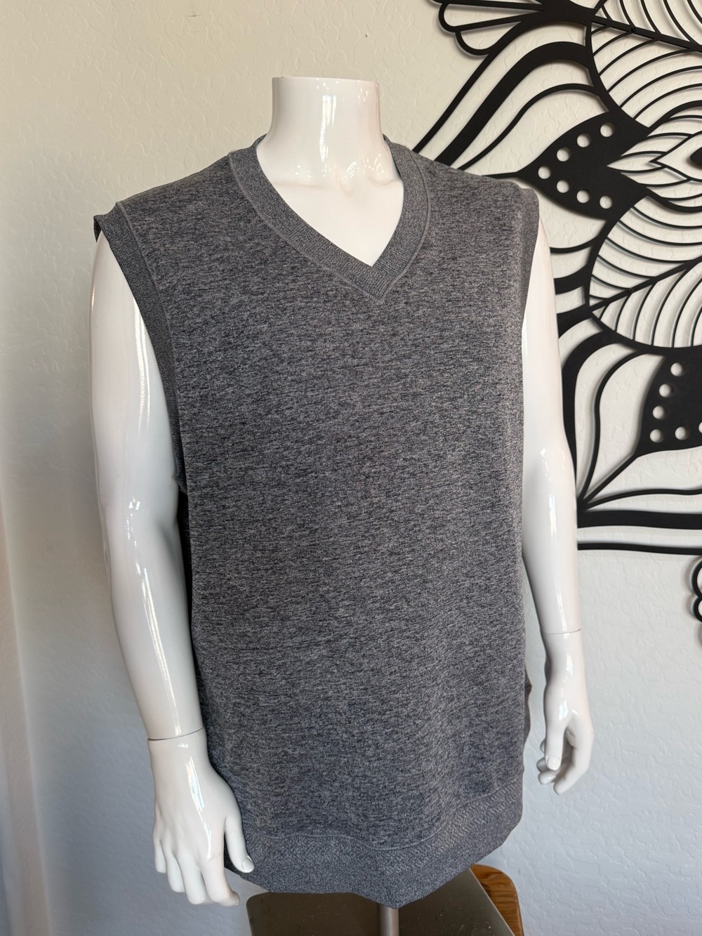 NIKE Dri-FIT Golf Tech Knit Sweater Vest Dark Heather Gray Men's 2XL